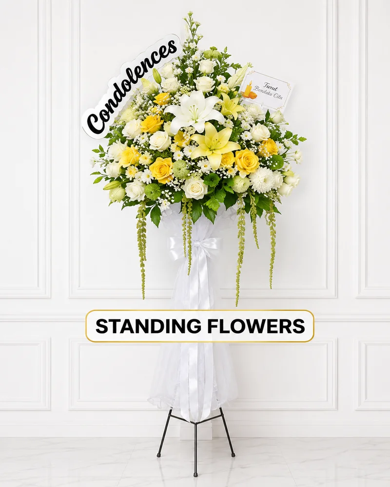 STD04 Toko Bunga Rumah Duka Oasis Lestari Tangerang – Karangan Duka & Standing Flower Elegan